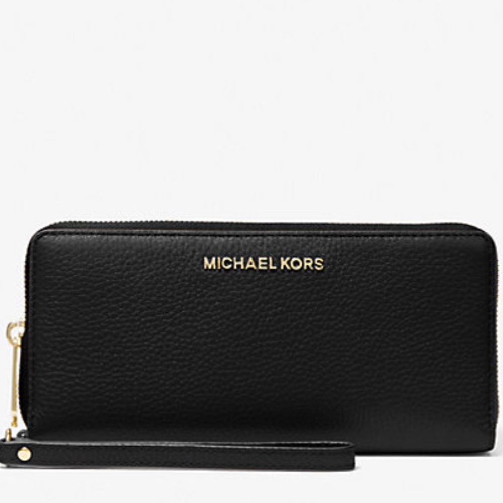 Michael Kors Travel Large Pebbled Leather Wristlet